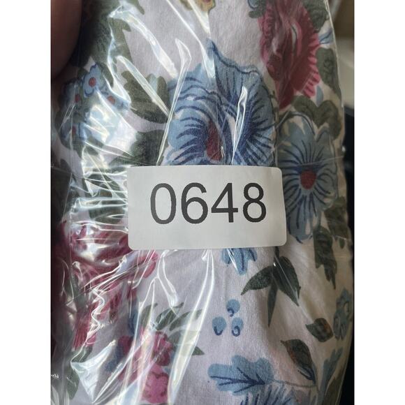 Cotton Express Button Up Shirt Women's Medium Floral AOP Padded Shoulders - Picture 6 of 6